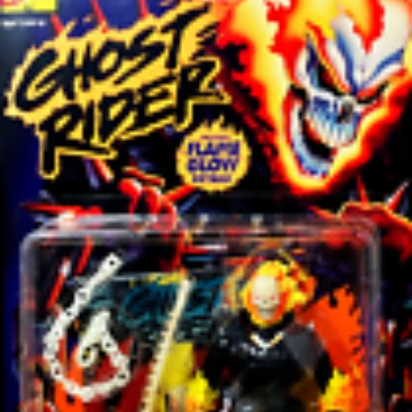 1995 Marvel GHOST RIDER-Flame Glow Features, Exploding Chest & Comic Book-Sealed - Picture 2 of 6